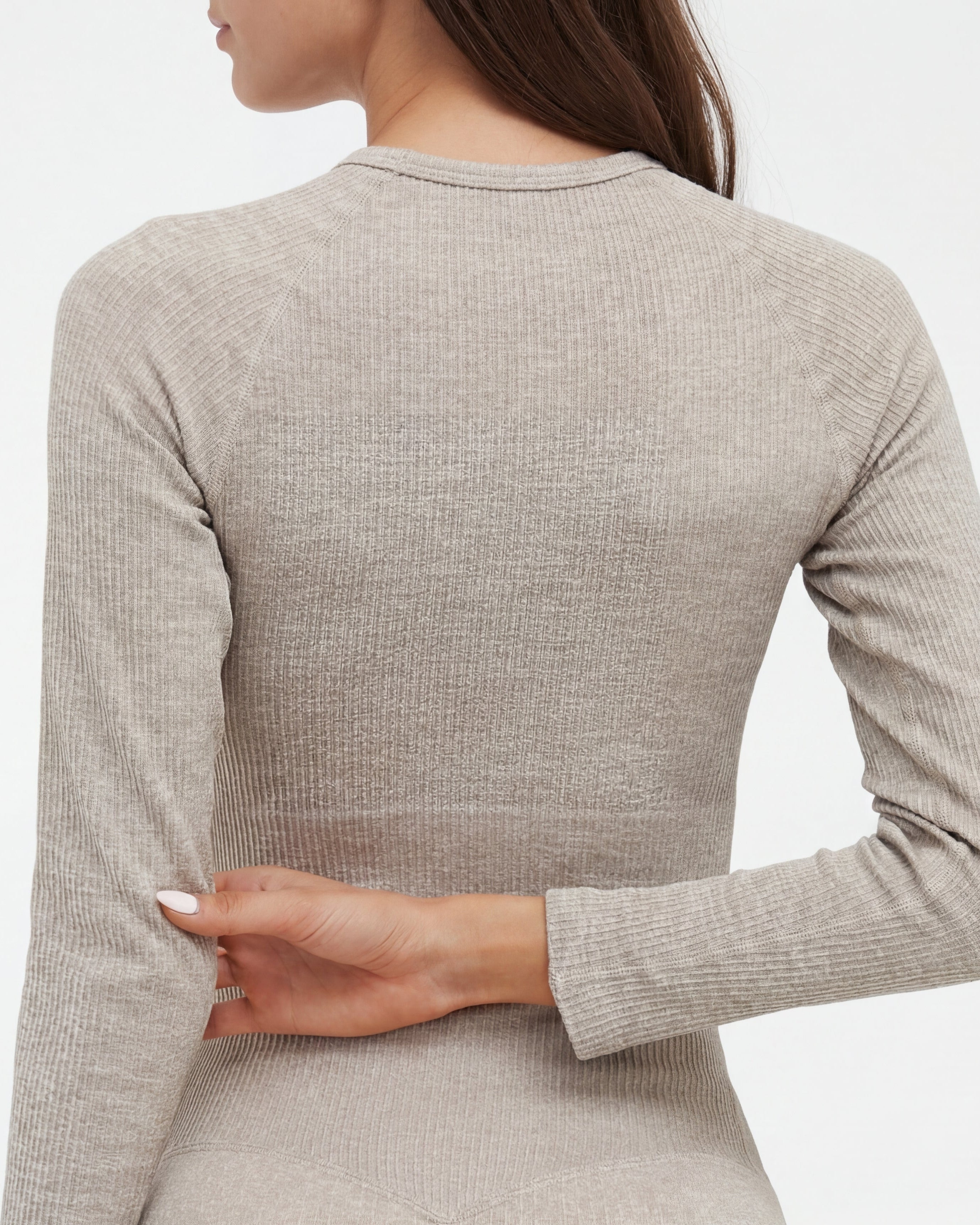 Seamless Rib Long Sleeve Crop Top vrshWOMENS