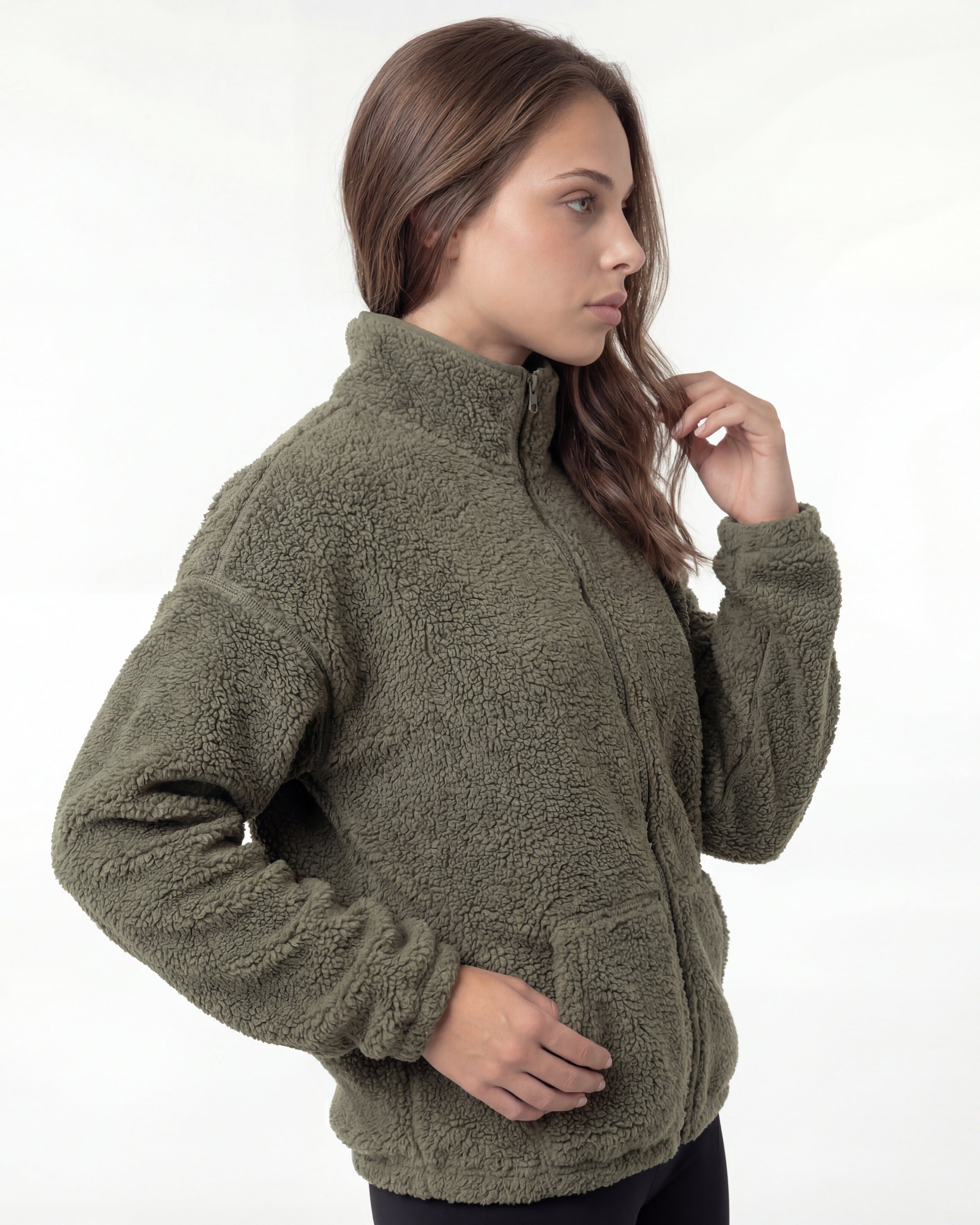Teddy Half-Zip Fleece Pullover