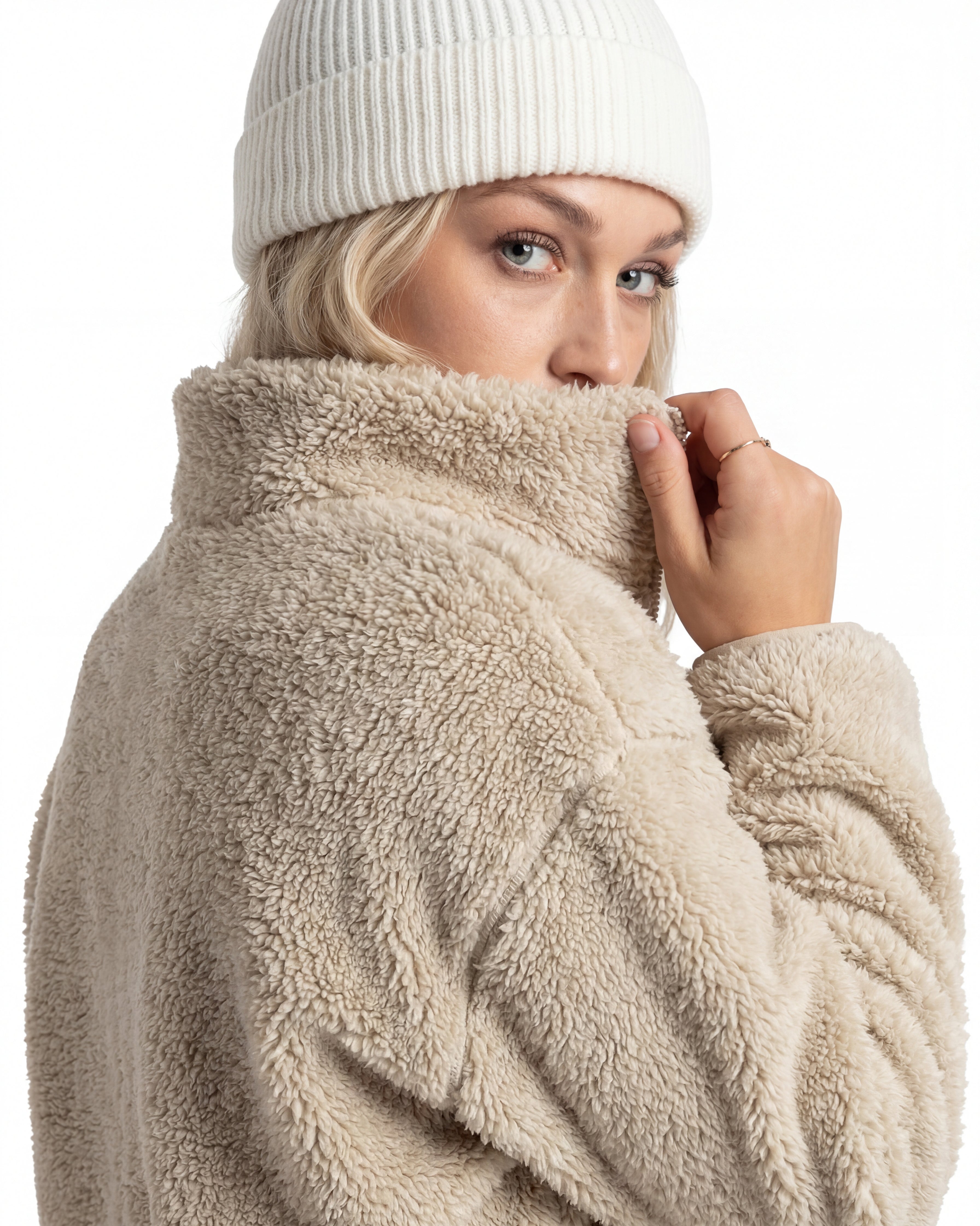 Teddy Half-Zip Fleece Pullover