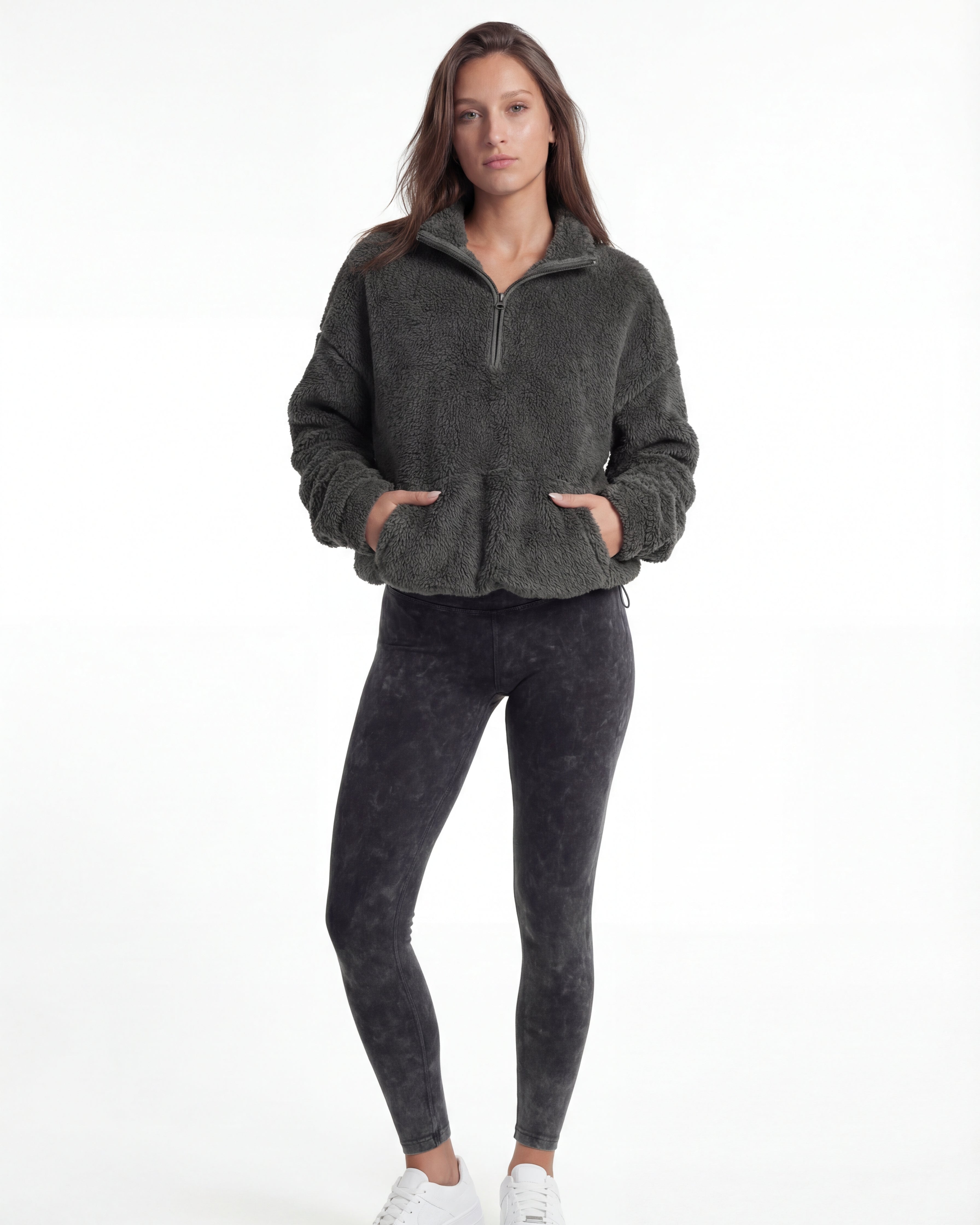 Teddy Half-Zip Fleece Pullover