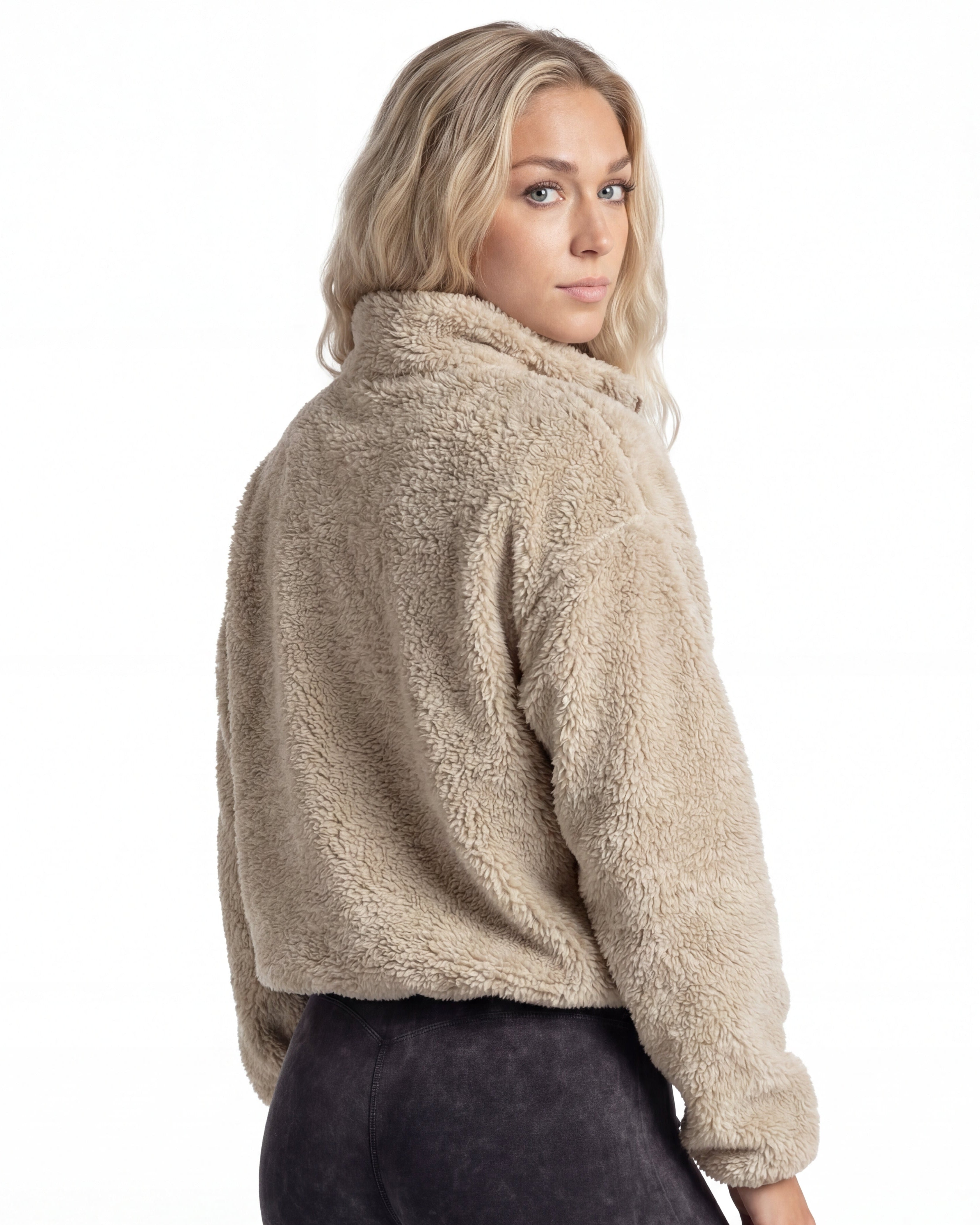 Teddy Half-Zip Fleece Pullover