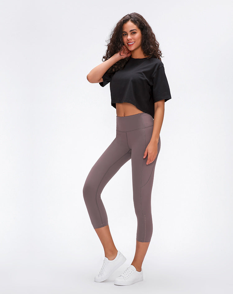 Lightweight Loose Crop Top - Schwarz vrshWOMENS