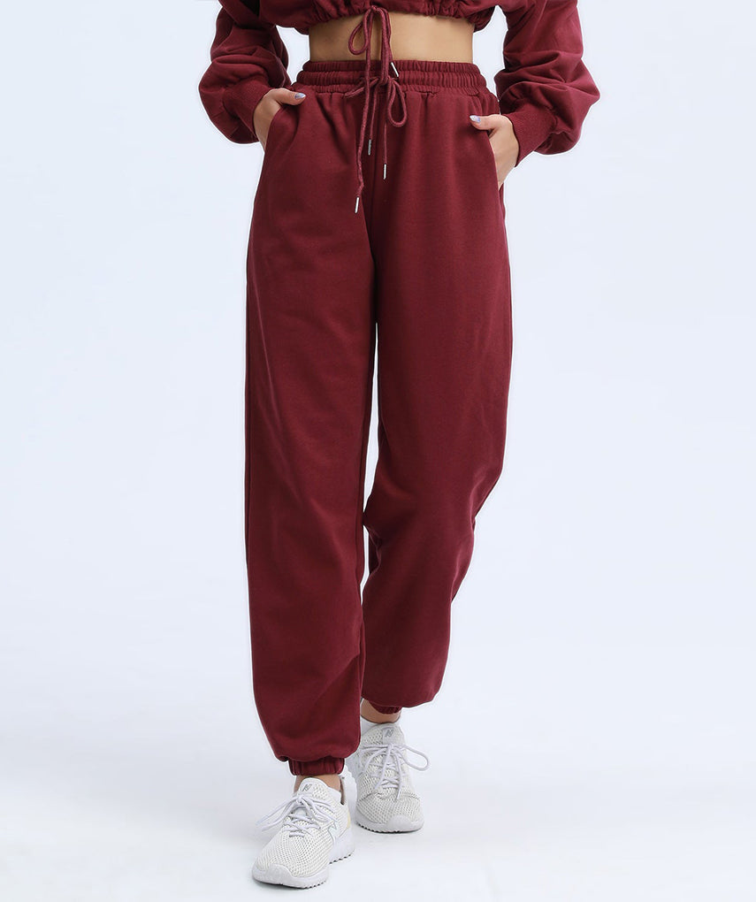 Oversized Rest Day Sweat Jogger - Weinrot vrshWOMENS