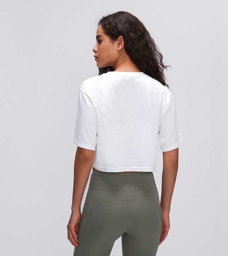 Lightweight Loose Crop Top - White vrshWOMENS