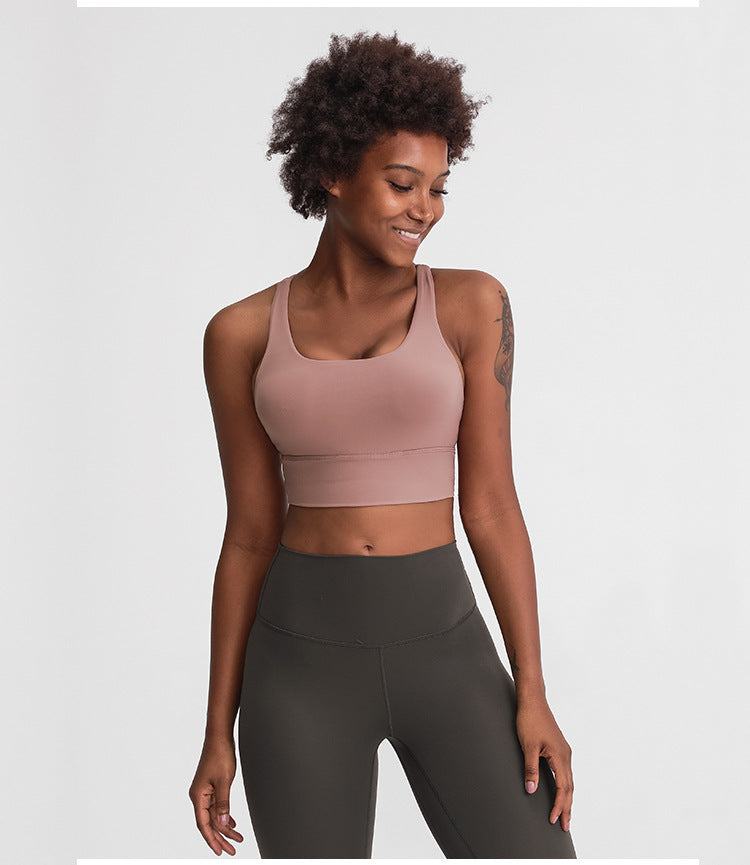 Mindstream Seamless Cross Sports Bra in white