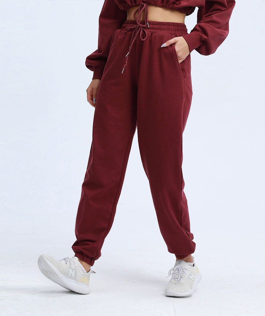 Oversized Rest Day Sweat Jogger - Weinrot vrshWOMENS