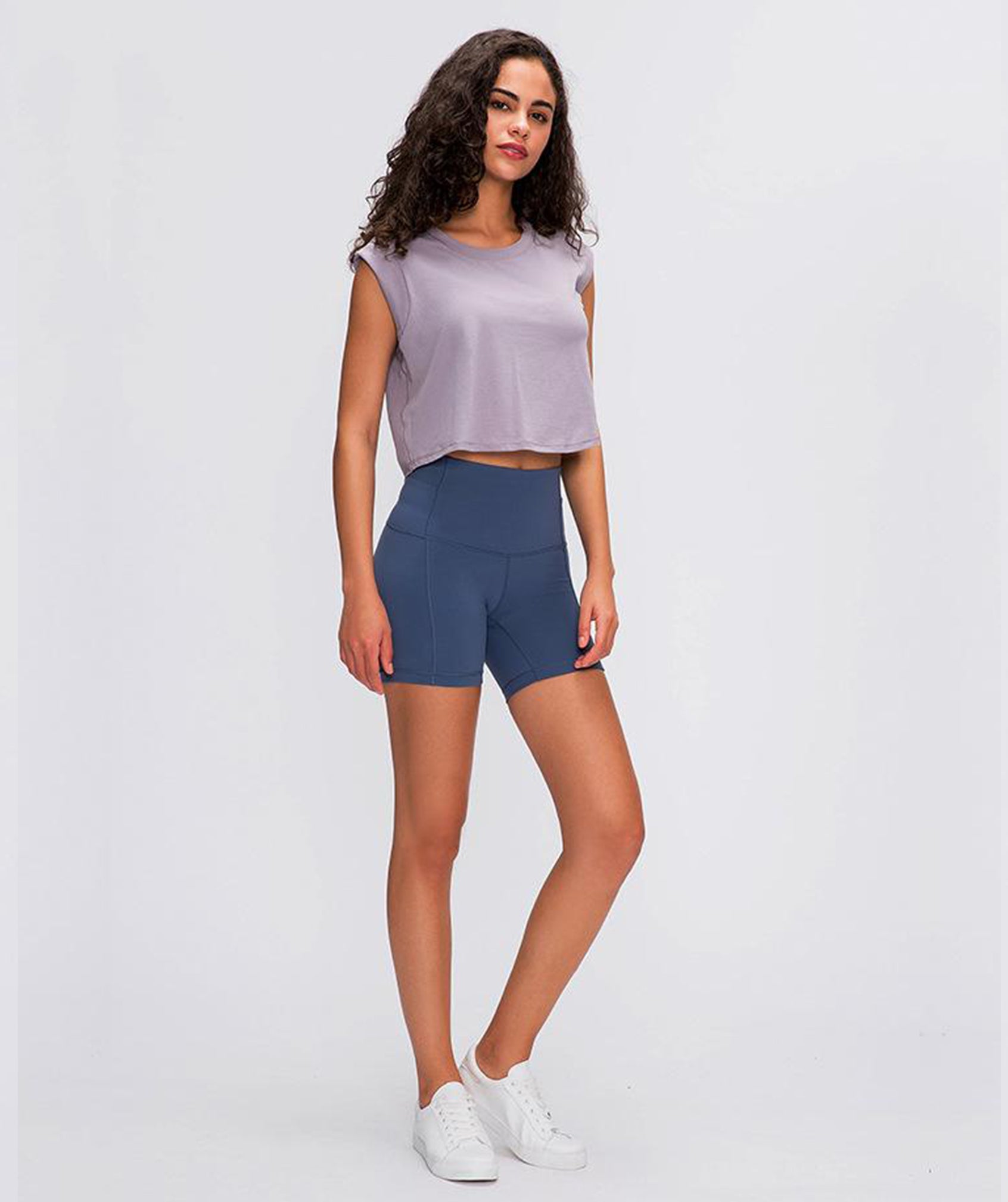 Lightweight Essential Crop Top - Purple vrshWOMENS