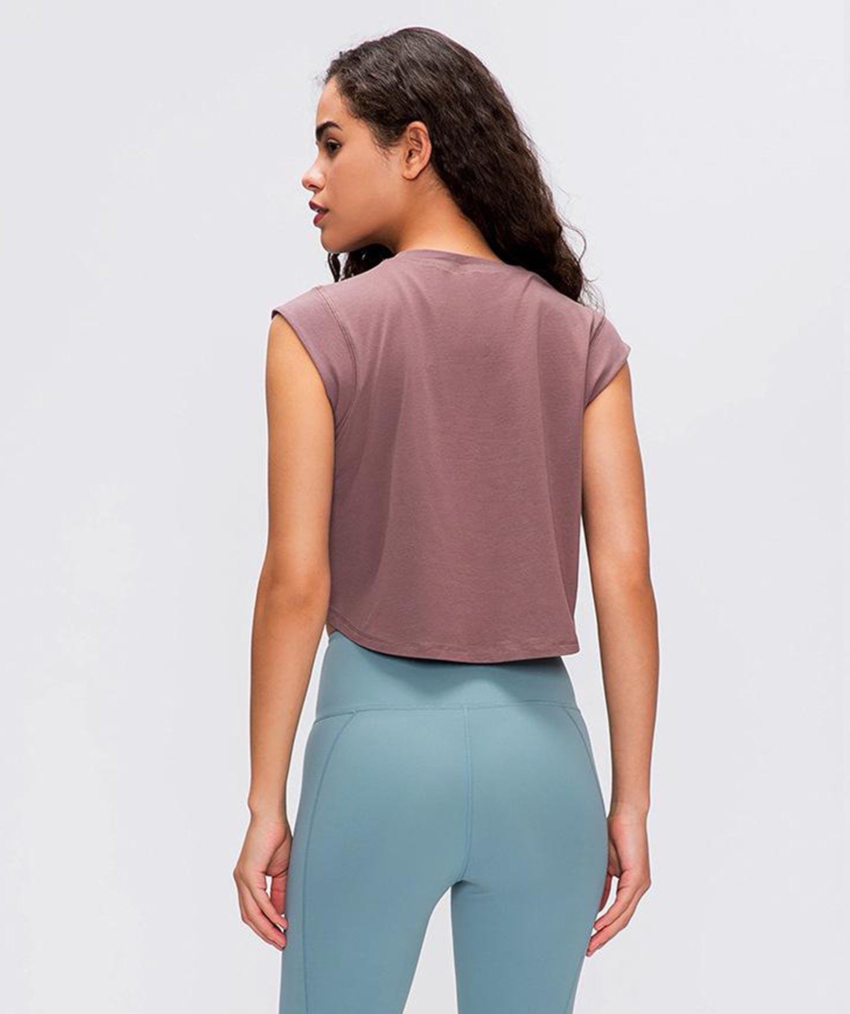 Lightweight Essential Crop Top - Taupe vrshWOMENS