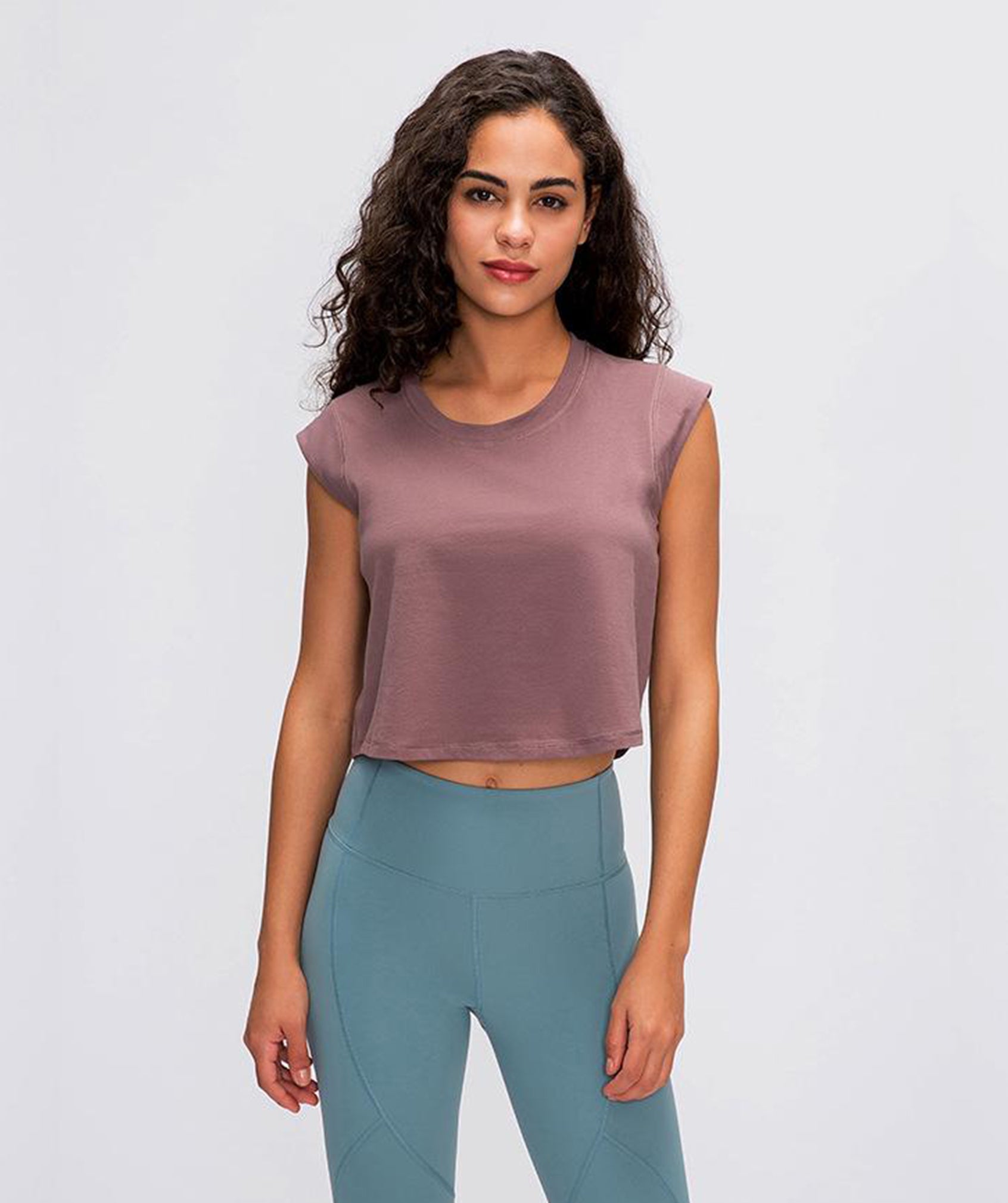 Lightweight Essential Crop Top - Taupe vrshWOMENS