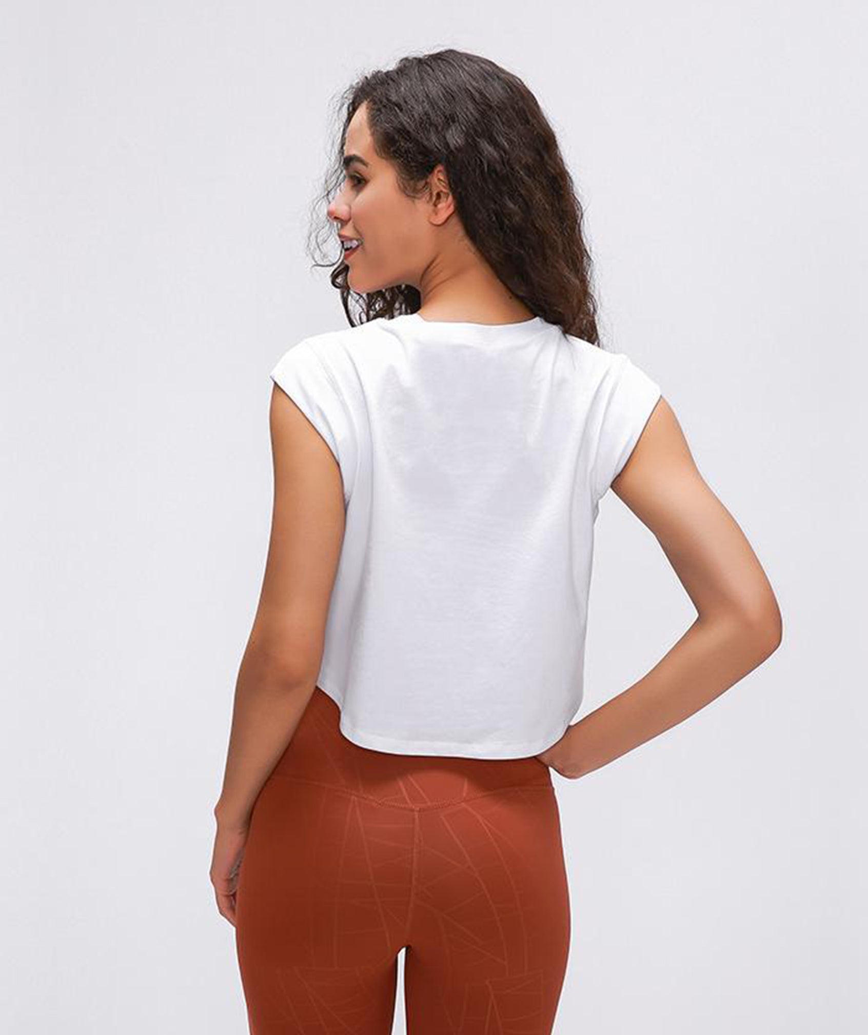 Lightweight Essential Crop Top - White