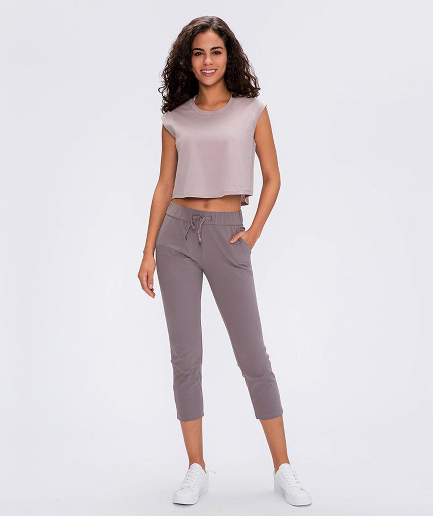 Lightweight Essential Crop Top - Pink vrshWOMENS