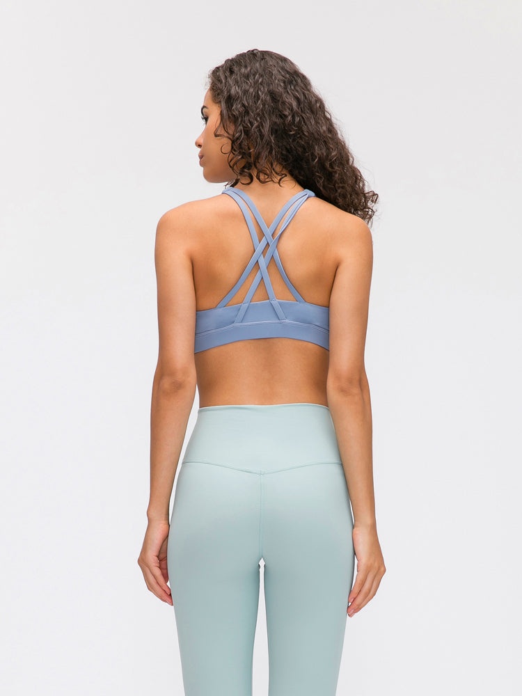 Mindstream Seamless Cross Sport BH - Blau vrshWOMENS