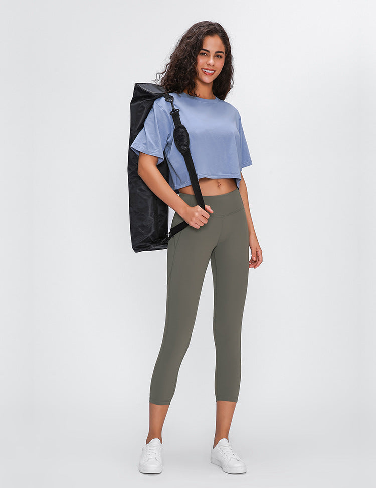 Lightweight Loose Crop Top - Blue vrshWOMENS