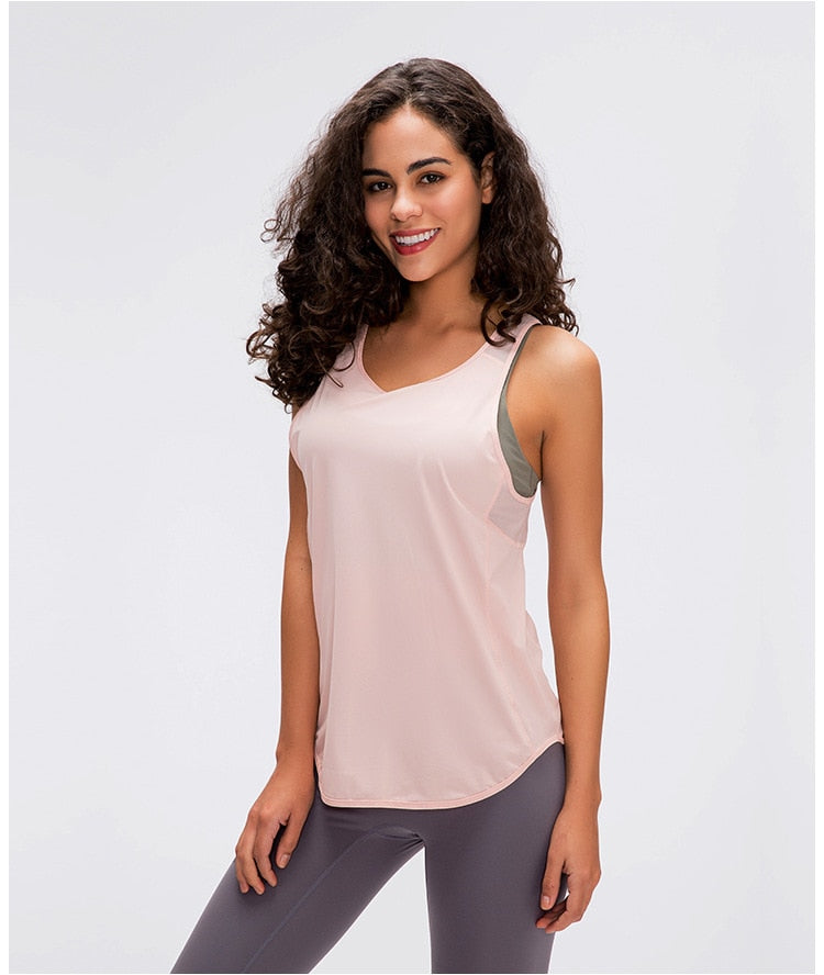 Lightweight Mesh Tank Top - Rosa vrshWOMENS