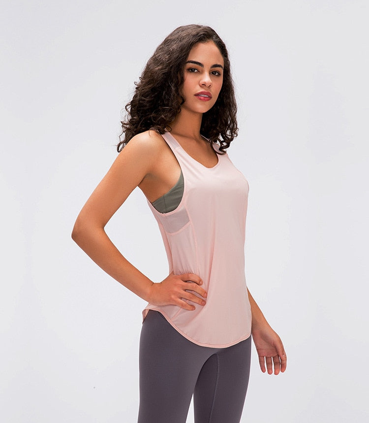 Lightweight Mesh Tank Top - Rosa vrshWOMENS