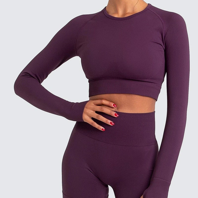 Adapt Seamless Long Sleeve Crop Top vrshWOMENS