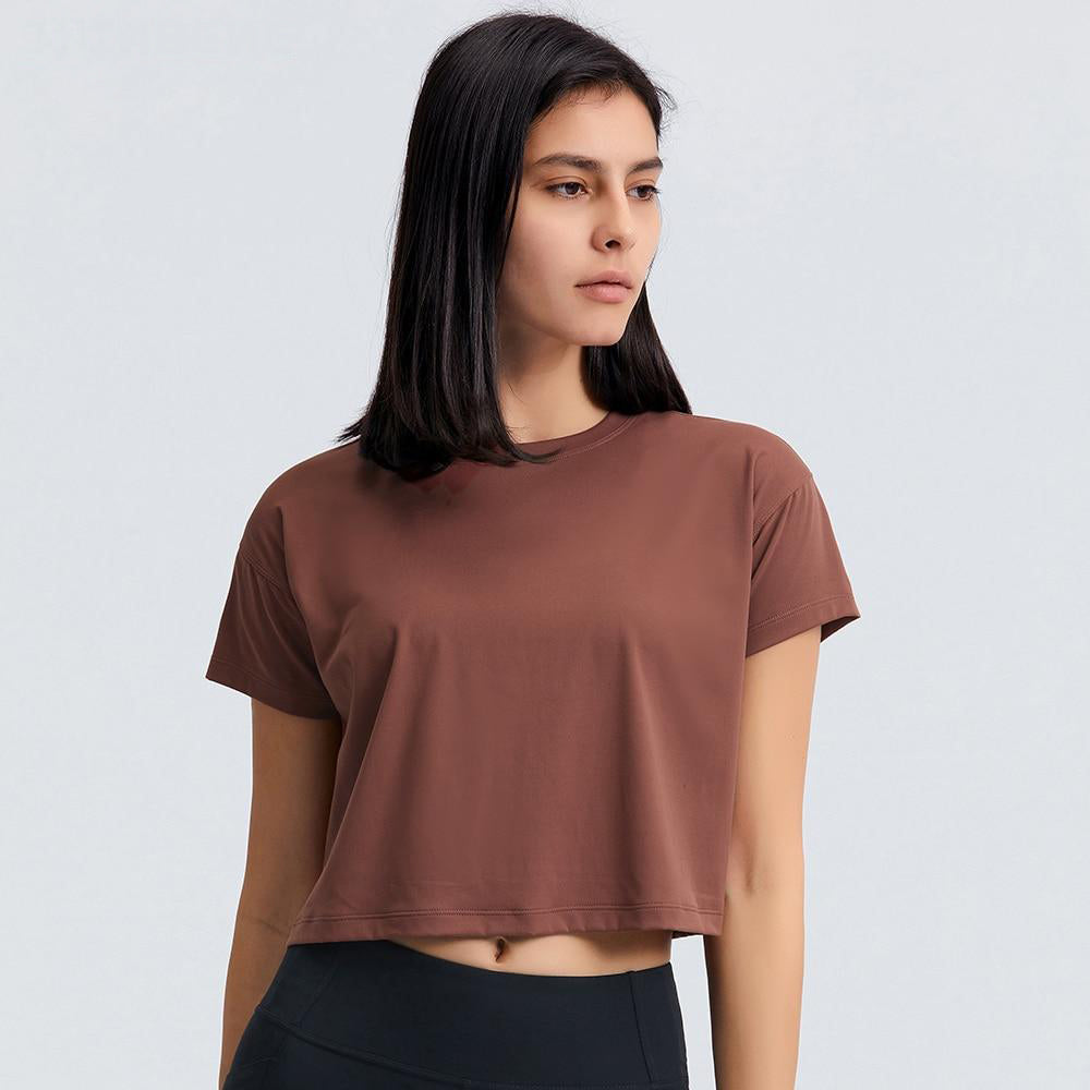 Lightweight Buttery Crop Top - Braun vrshWOMENS