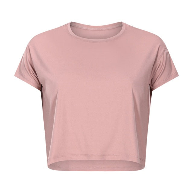 Lightweight Buttery Crop Top - Pink vrshWOMENS