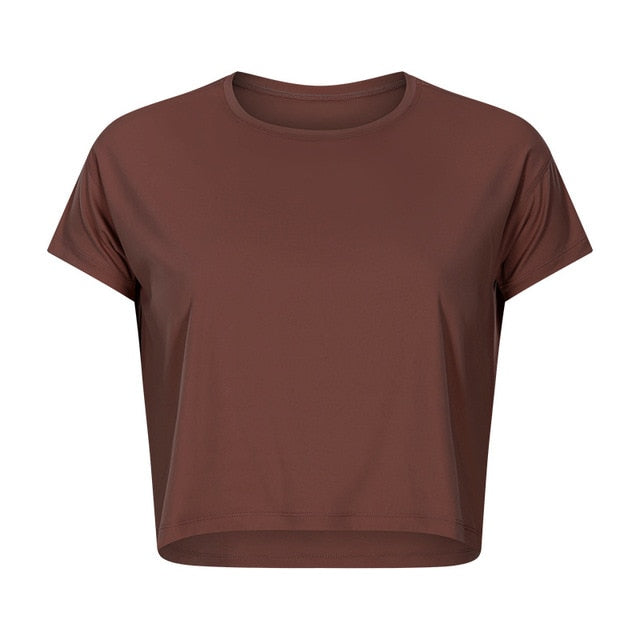 Lightweight Buttery Crop Top - Braun vrshWOMENS