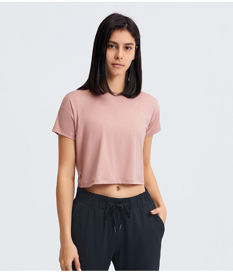 Lightweight Buttery Crop Top - Pink vrshWOMENS