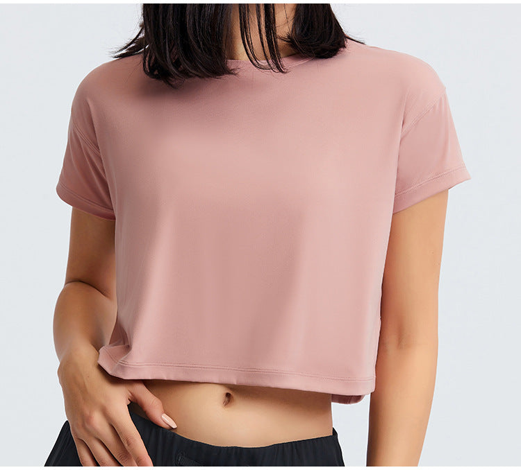 Lightweight Buttery Crop Top - Pink