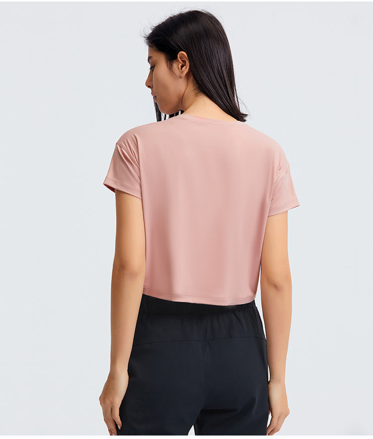 Lightweight Buttery Crop Top - Pink vrshWOMENS