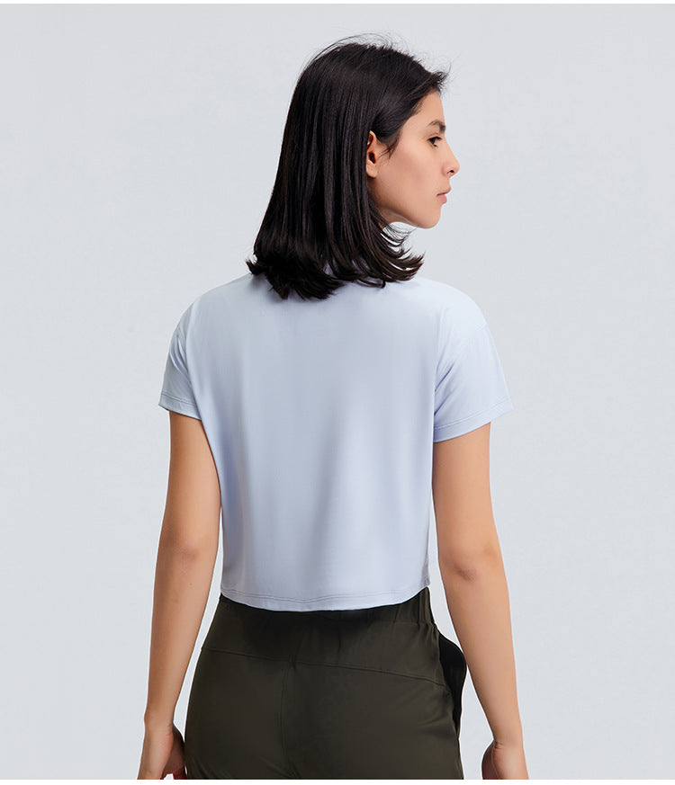Lightweight Buttery Crop Top - Hellblau