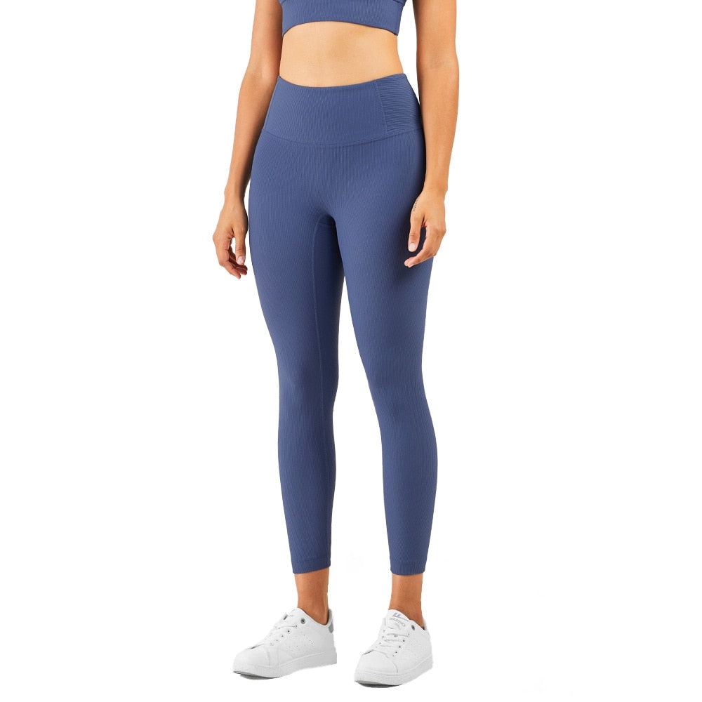 Ribbed Fit Leggings - Blau vrshWOMENS