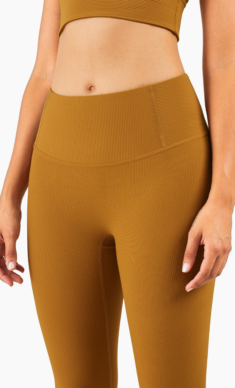 Ribbed Fit Leggings - Bronze vrshWOMENS