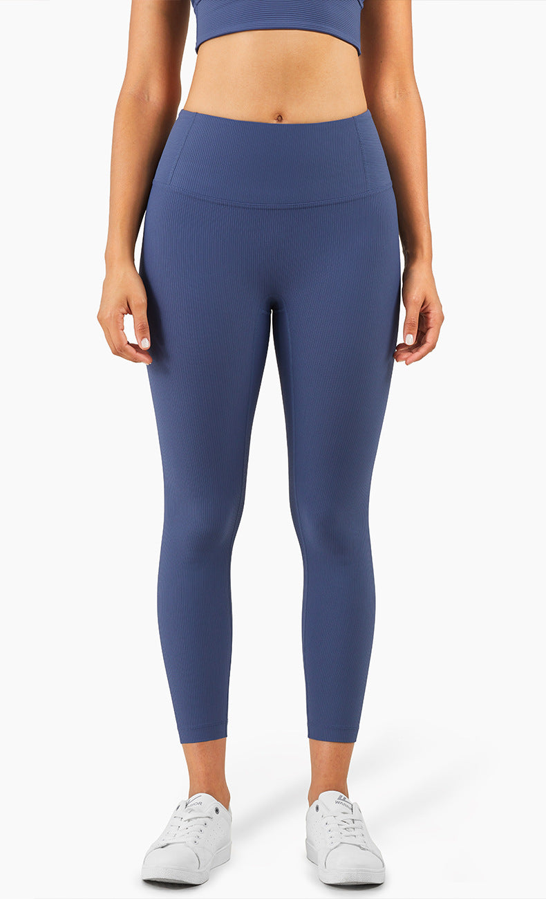 Ribbed Fit Leggings - Blau vrshWOMENS