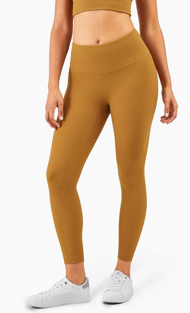 Ribbed Fit Leggings - Bronze