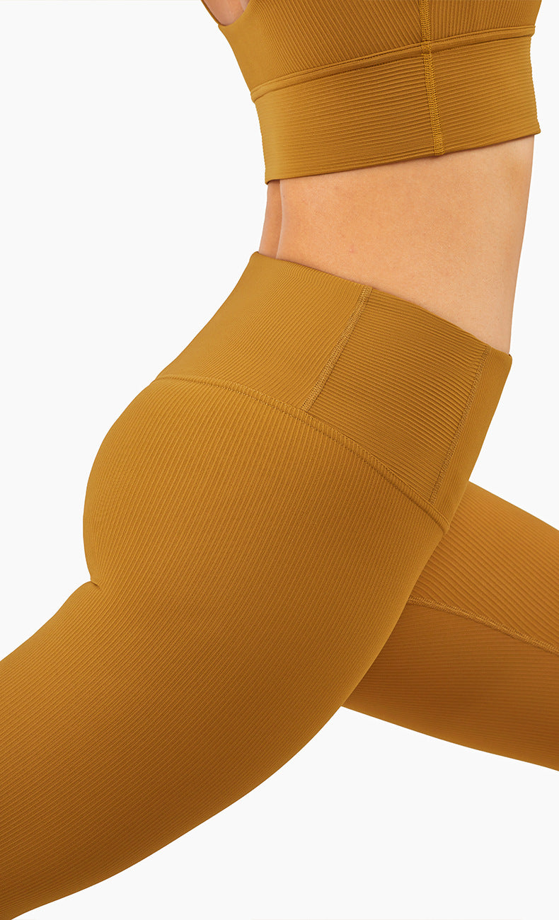 Ribbed Fit Leggings - Bronze vrshWOMENS