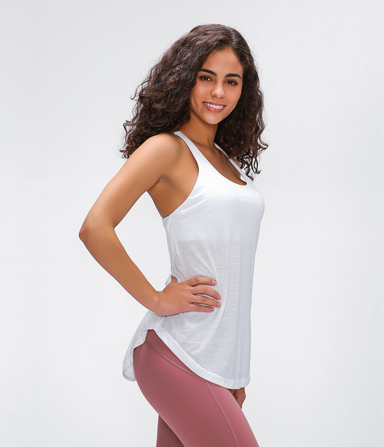 Lightweight Fly Tank Top mit integriertem BH - Weiß Meliert vrshWOMENS