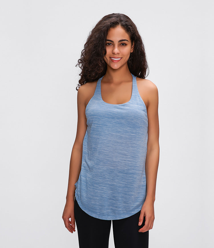 <b>Lightweight Fly Tank Top Bra</b><br>Blau Meliert