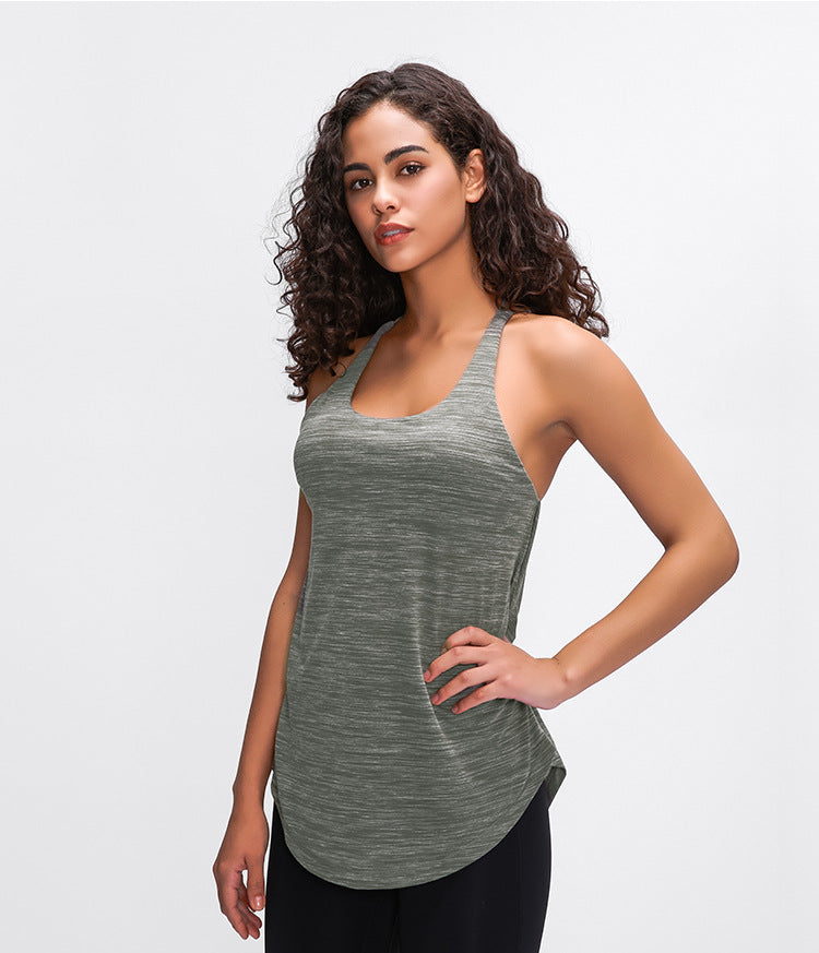 Lightweight Fly Tank Top mit integriertem BH - Grün Meliert vrshWOMENS