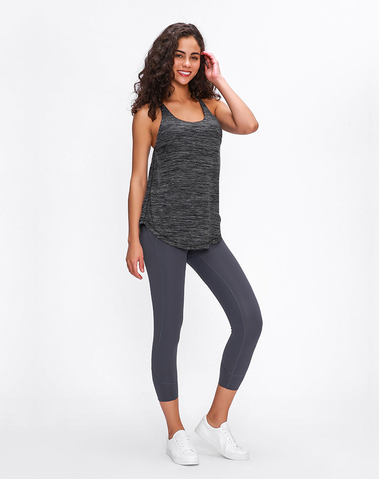 Lightweight Fly Tank Top mit integriertem BH - Schwarz Meliert vrshWOMENS