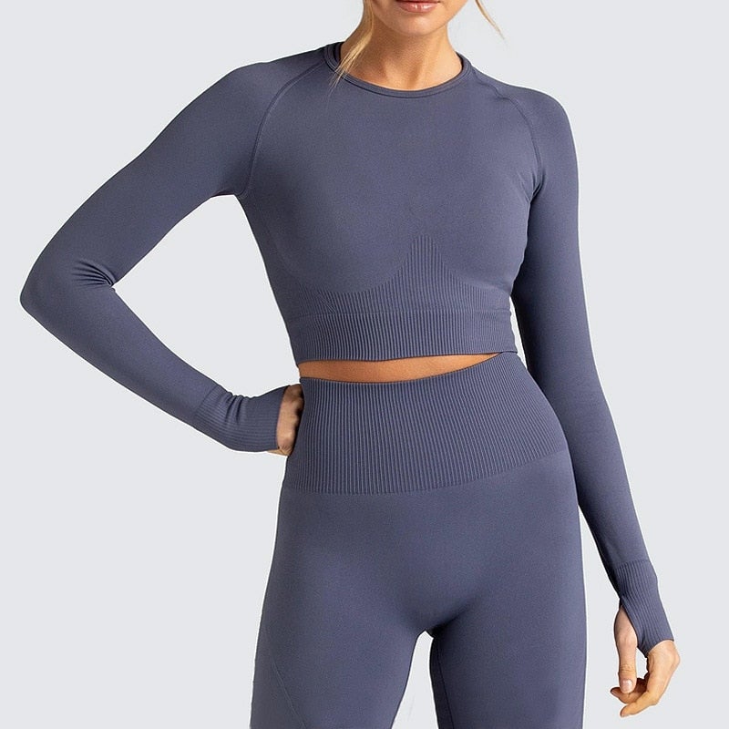 Adapt Seamless Long Sleeve Crop Top vrshWOMENS
