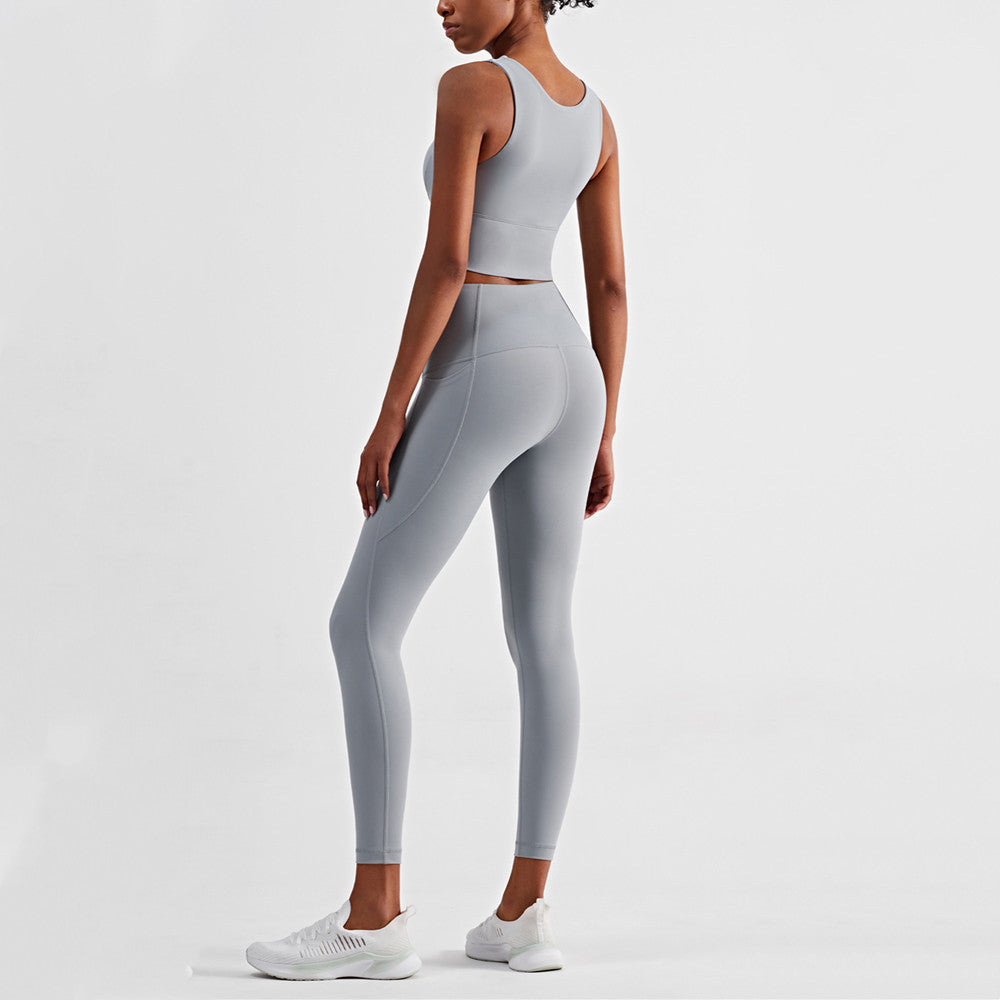 Run Pro Seamless Sports Bra - Grau