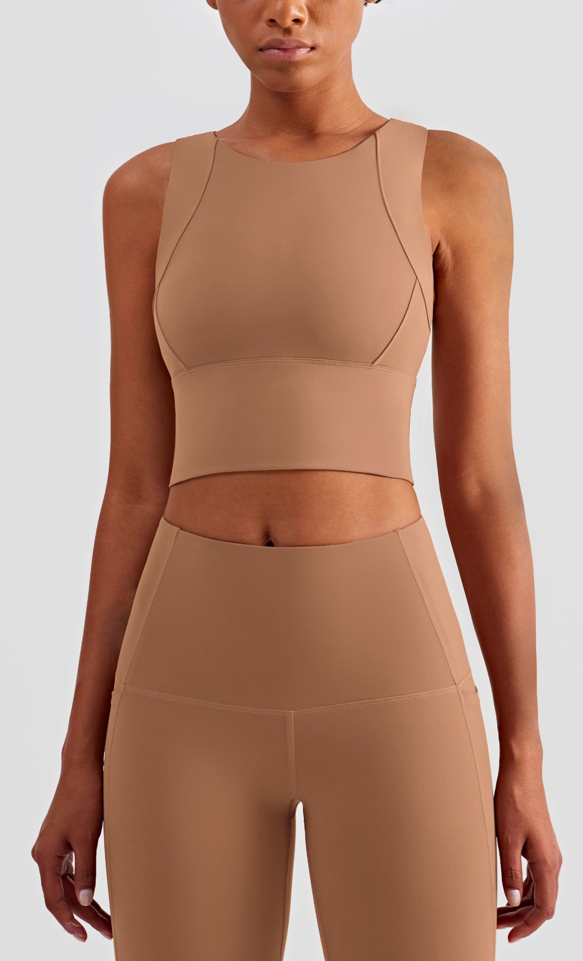 Run Pro Seamless Sports Bra - Caramel vrshWOMENS