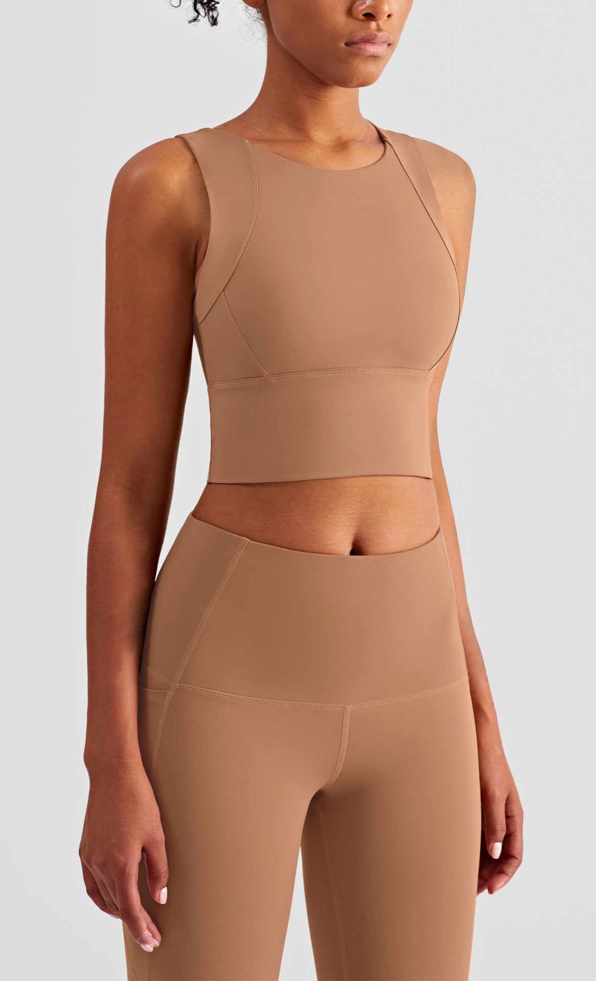 Run Pro Seamless Sports Bra - Caramel vrshWOMENS