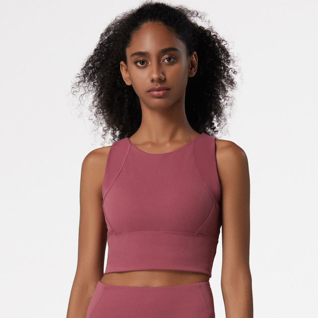 Run Pro Seamless Sports Bra - Weinrot