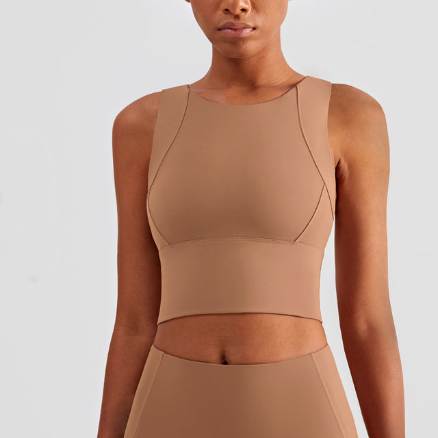 Run Pro Seamless Sports Bra - Caramel