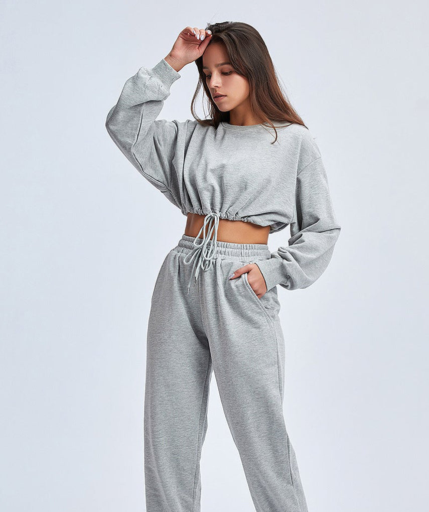 Oversized Rest Day Cropped Hoodie - Grau vrshWOMENS