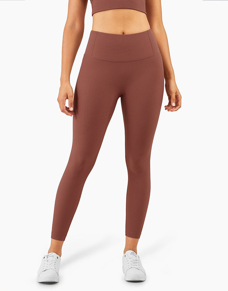 Ribbed Fit Leggings - Braun vrshWOMENS