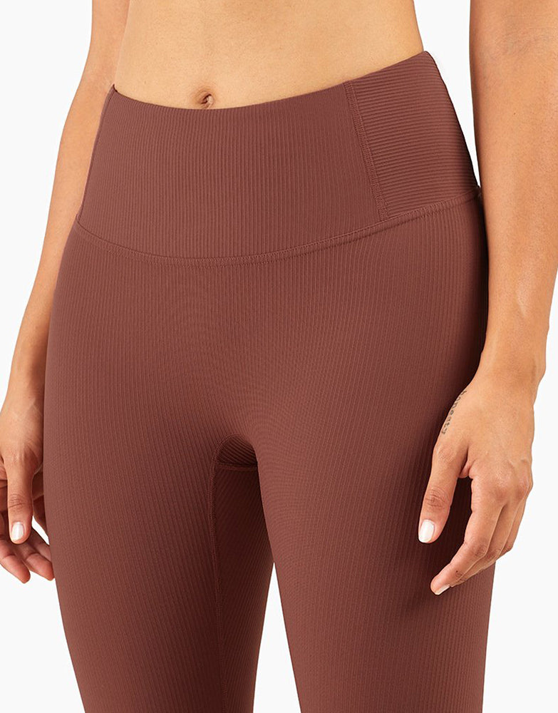 Ribbed Fit Leggings - Braun vrshWOMENS
