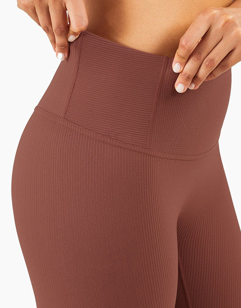 Ribbed Fit Leggings - Braun vrshWOMENS