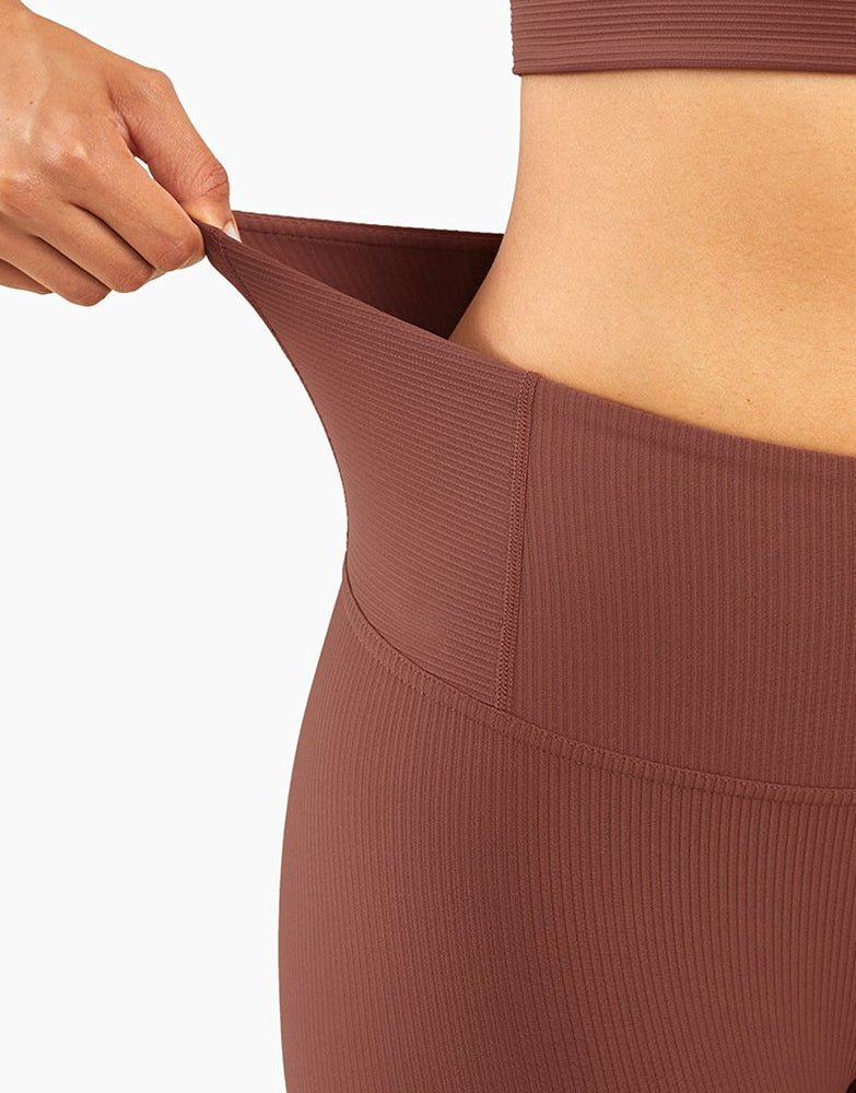 Ribbed Fit Leggings - Braun vrshWOMENS