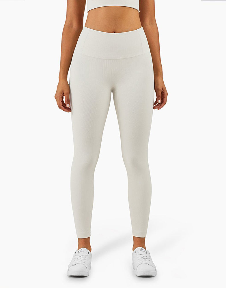 Ribbed Fit Leggings - Ivory vrshWOMENS