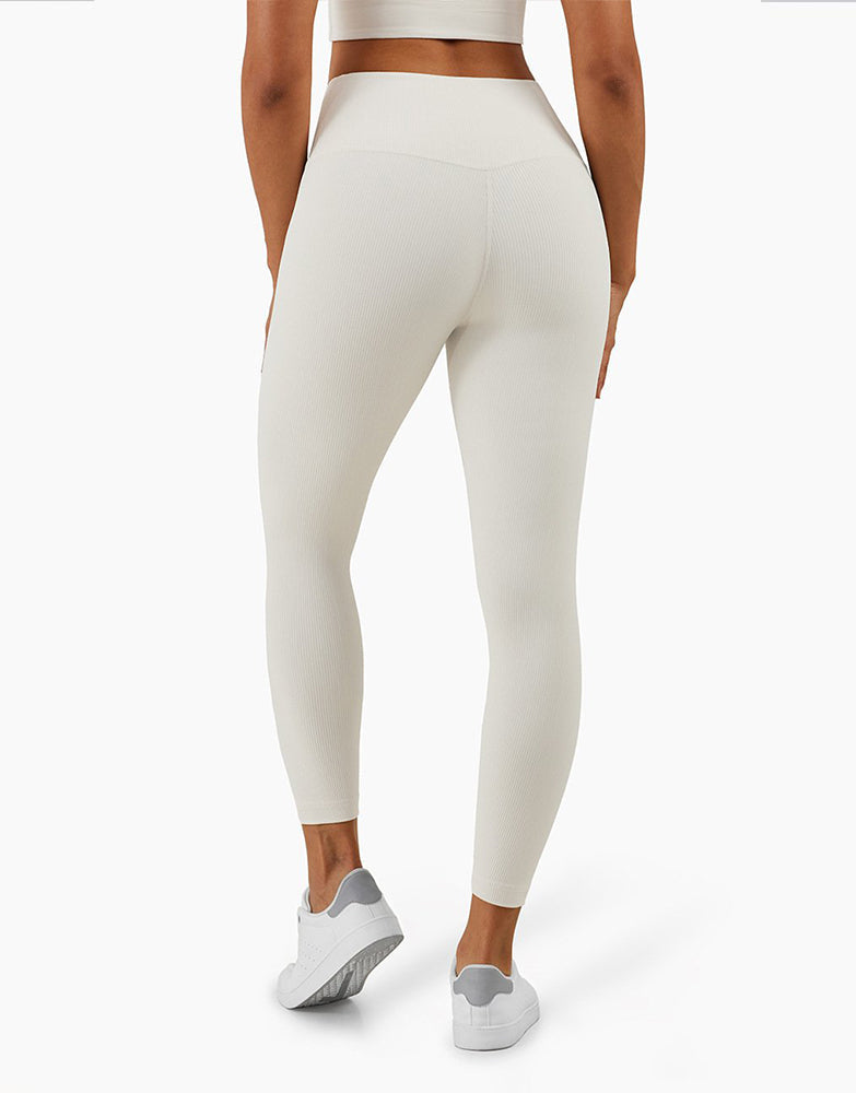 Ribbed Fit Leggings - Ivory vrshWOMENS