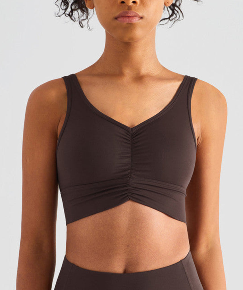 Run Pro 25" Seamless Sports Bra - Coffee vrshWOMENS